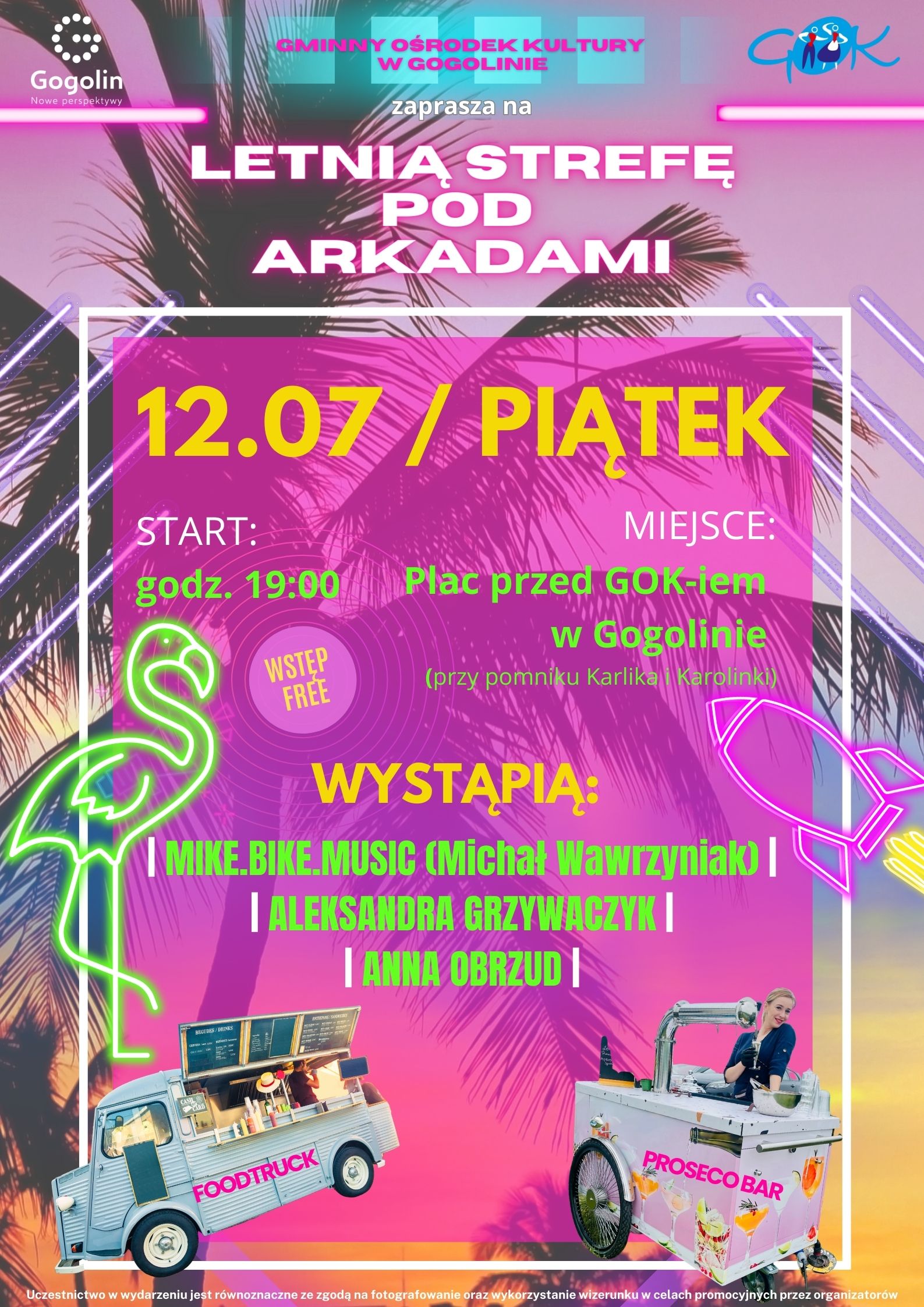 Letnia strefa pod arkadami 