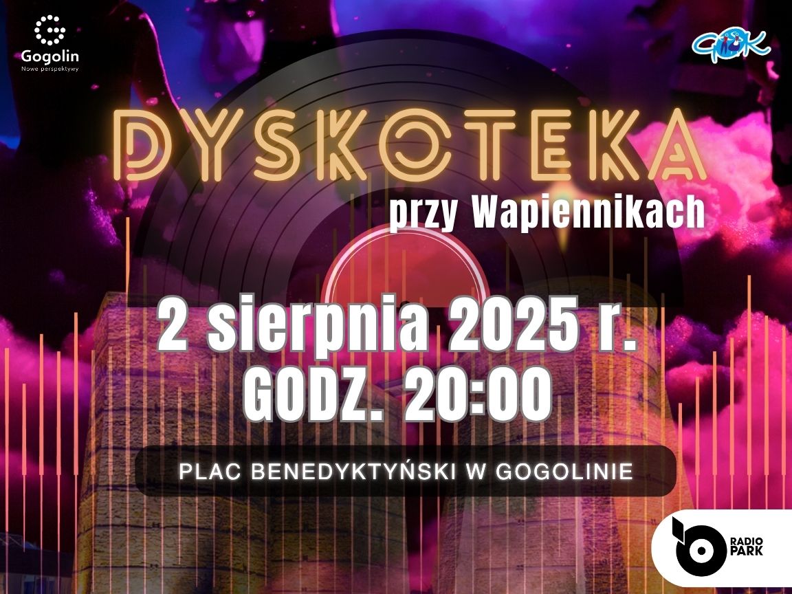 Klubowa noc pod gołym niebem – „Dyskoteka przy Wapiennikach” już 2 sierpnia!