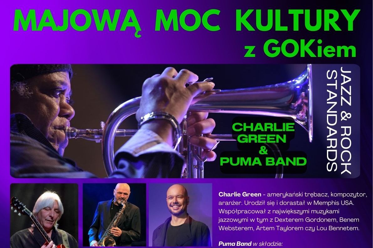 Charlie Green i Puma Band z koncertem w Gogolinie – muzyczne święto w ramach „Majowej Mocy Kultury”