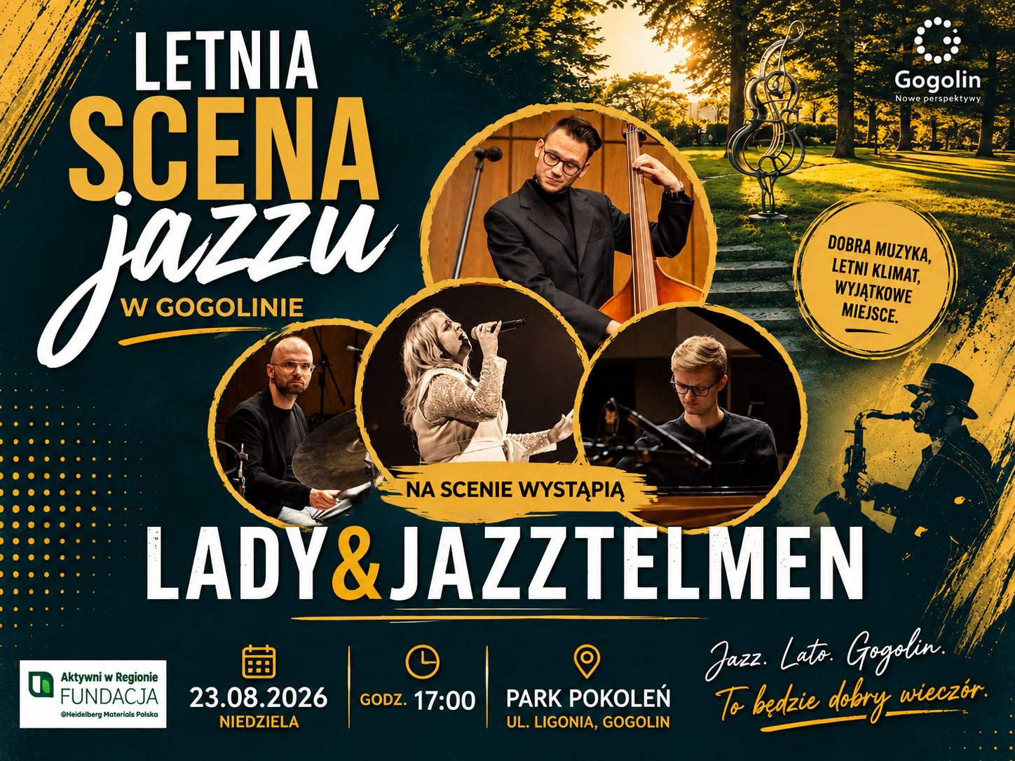 Letnia Scena Jazzu w Gogolinie – muzyczny wieczór w Parku Pokoleń