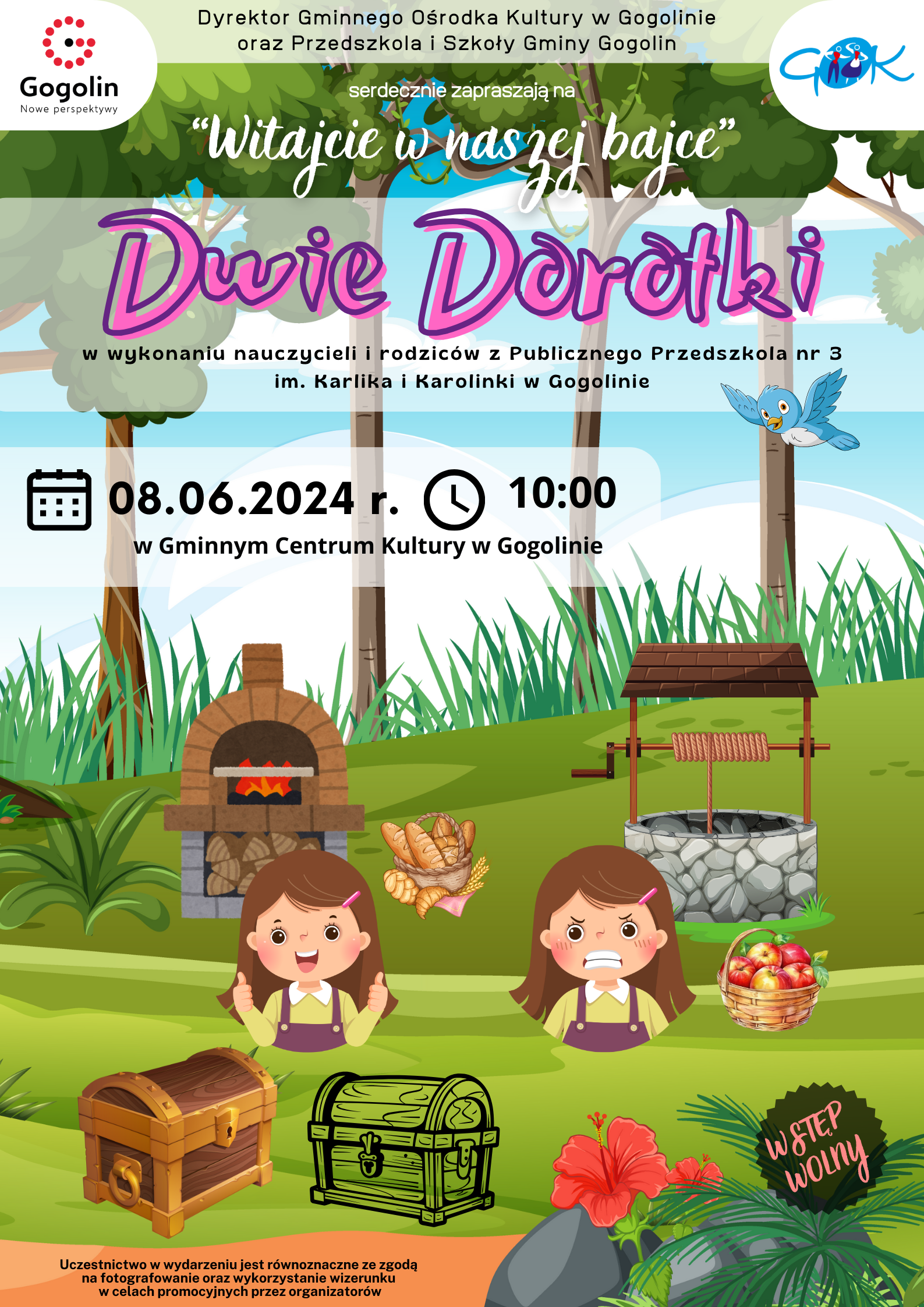 Żółto fioletowy plakat z okazji Dnia Dziecka 2