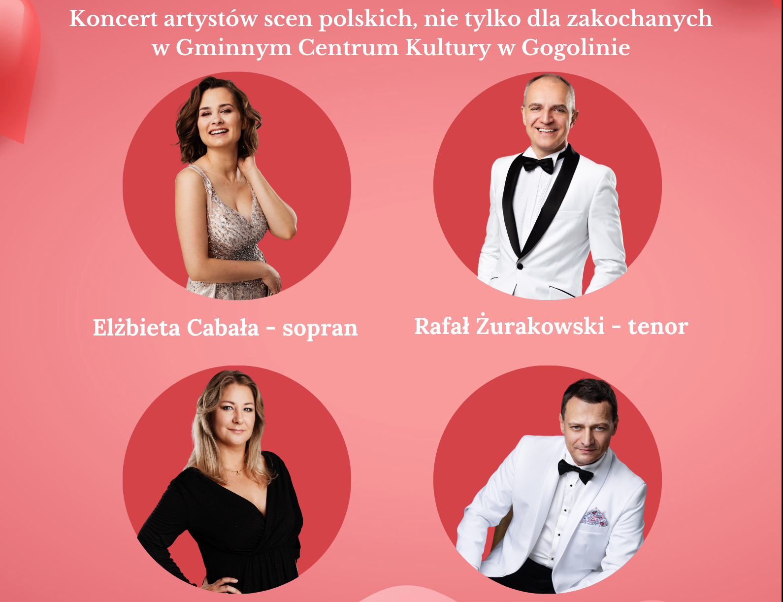 Zaproszenie na koncert walentynkowy "Usta milczą, dusza śpiewa"