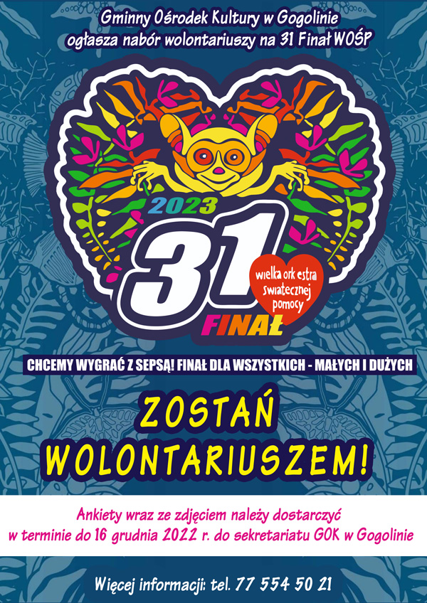 Zostań wolontariuszem podczas 31. Finału WOŚP w Gminie Gogolin!