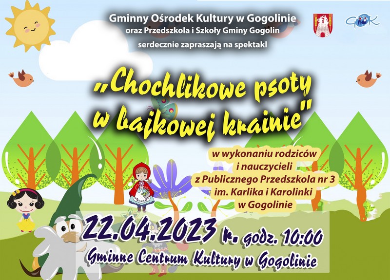 Witajcie w naszej bajce: "Chochlikowe psoty w bajkowej krainie".